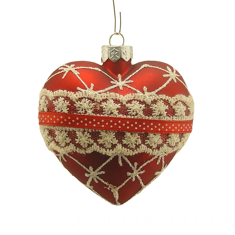 Adornos colgantes de cristal rojo de San Valentín